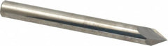 Accupro - 1/4" Diam 2 Flute Single End Solid Carbide Chamfer Mill - USA Tool & Supply