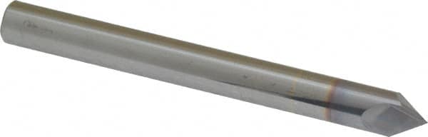 Accupro - 1/4" Diam 2 Flute Single End Solid Carbide Chamfer Mill - USA Tool & Supply
