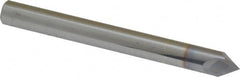 Accupro - 1/4" Diam 2 Flute Single End Solid Carbide Chamfer Mill - USA Tool & Supply