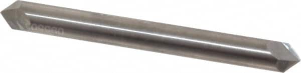 Accupro - 1/4" Diam 2 Flute Double End Solid Carbide Chamfer Mill - USA Tool & Supply