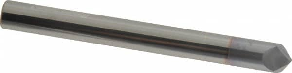 Accupro - 1/4" Diam 2 Flute Single End Solid Carbide Chamfer Mill - USA Tool & Supply