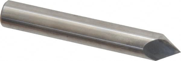 Accupro - 3/8" Diam 2 Flute Single End Solid Carbide Chamfer Mill - USA Tool & Supply