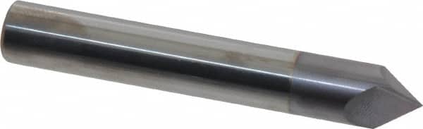 Accupro - 3/8" Diam 2 Flute Single End Solid Carbide Chamfer Mill - USA Tool & Supply