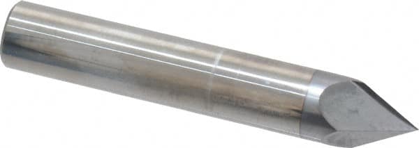 Accupro - 1/2" Diam 2 Flute Single End Solid Carbide Chamfer Mill - USA Tool & Supply