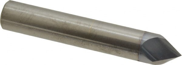 Accupro - 1/2" Diam 2 Flute Single End Solid Carbide Chamfer Mill - USA Tool & Supply