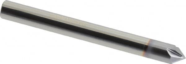 Accupro - 1/4" Diam 4 Flute Single End Solid Carbide Chamfer Mill - USA Tool & Supply