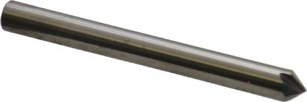 Accupro - 1/4" Diam 4 Flute Single End Solid Carbide Chamfer Mill - USA Tool & Supply