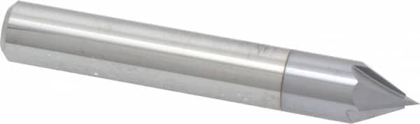 Accupro - 3/8" Diam 4 Flute Single End Solid Carbide Chamfer Mill - USA Tool & Supply