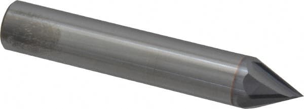 Accupro - 1/2" Diam 4 Flute Single End Solid Carbide Chamfer Mill - USA Tool & Supply