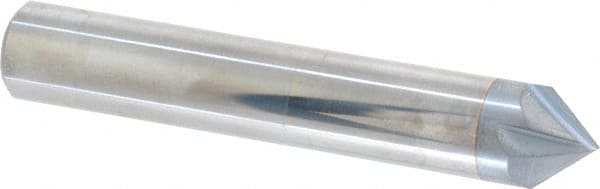 Accupro - 1/2" Diam 4 Flute Single End Solid Carbide Chamfer Mill - USA Tool & Supply
