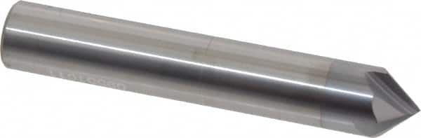 Accupro - 1/2" Diam 4 Flute Single End Solid Carbide Chamfer Mill - USA Tool & Supply