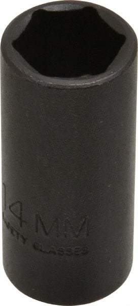 Proto - 3/8" Drive 14mm Deep Thin Wall Impact Socket - 6 Points, 2" OAL - USA Tool & Supply