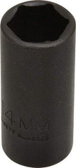 Proto - 3/8" Drive 14mm Deep Thin Wall Impact Socket - 6 Points, 2" OAL - USA Tool & Supply