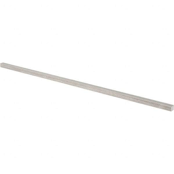 Value Collection - 12" Long x 1/4" High x 1/4" Wide, Plain Key Stock - Stainless Steel - USA Tool & Supply