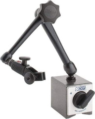 Noga - 175 Lb Magnetic Force, Fine Adjustment Indicator Positioner & Holder with Base - Articulated Arm, Rectangular Base, 55mm Base Height, 60mm Base Length, 50mm Base Width - USA Tool & Supply