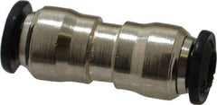 Alpha Technologies - 5mm Outside Diam, Nickel Plated Brass Push-to-Connect Tube Union - 250 Max psi, Tube to Tube Connection, Buna O-Ring - USA Tool & Supply