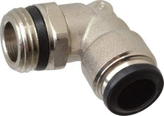 Alpha Technologies - 12mm Outside Diam, 1/2 Universal, Nickel Plated Brass Push-to-Connect Tube Male Swivel Elbow - 250 Max psi, Tube to Universal Thread Connection, Buna O-Ring - USA Tool & Supply