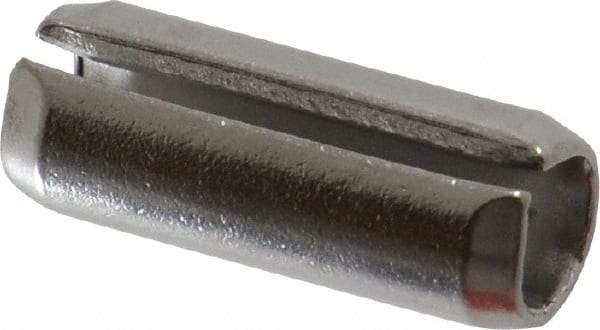 Value Collection - 3/8" Diam x 1" Long Slotted Spring Pin - Grade 18-8 Stainless Steel - USA Tool & Supply
