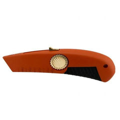 PHC - Retractable Utility Knife - 1/2" Blade, OSHA Orange Zinc Handle, 1 Blade Included - USA Tool & Supply