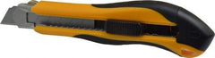 PHC - Snap Utility Knife - 4-1/4" Blade, Yellow & Black Plastic Handle, 6 Blades Included - USA Tool & Supply