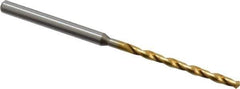 OSG - #45 130° Cobalt Jobber Drill - TiN Finish, Right Hand Cut, Spiral Flute, Straight Shank, 2-3/8" OAL, Standard Point - USA Tool & Supply