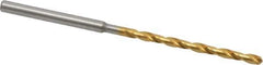 OSG - #40 130° Cobalt Jobber Drill - TiN Finish, Right Hand Cut, Spiral Flute, Straight Shank, 2-5/8" OAL, Standard Point - USA Tool & Supply