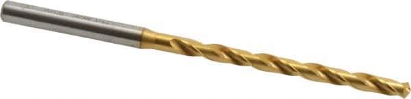 OSG - #24 130° Cobalt Jobber Drill - TiN Finish, Right Hand Cut, Spiral Flute, Straight Shank, 3-7/16" OAL, Standard Point - USA Tool & Supply