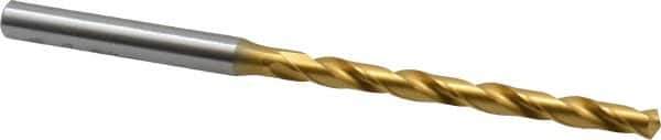 OSG - #10 130° Cobalt Jobber Drill - TiN Finish, Right Hand Cut, Spiral Flute, Straight Shank, 4-1/4" OAL, Standard Point - USA Tool & Supply