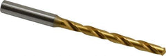 OSG - Letter I 130° Cobalt Jobber Drill - TiN Finish, Right Hand Cut, Spiral Flute, Straight Shank, 4-11/16" OAL, Standard Point - USA Tool & Supply
