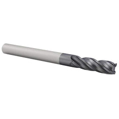 OSG - 1/4", 3/4" LOC, 1/4" Shank Diam, 2-1/2" OAL, 4 Flute, Solid Carbide Square End Mill - Single End, Diamond Finish, Spiral Flute, 30° Helix, Centercutting, Right Hand Cut, Right Hand Flute, Series 7040 - USA Tool & Supply