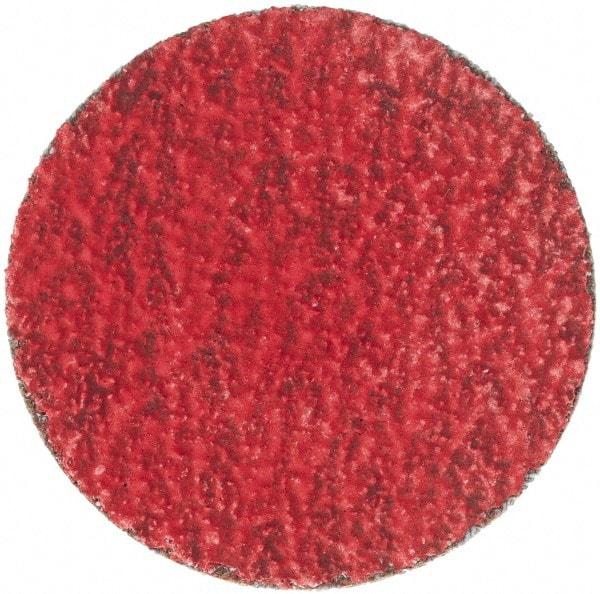 Merit Abrasives - 1-1/2" Disc Diam, 60 Grit, Ceramic Quick Change Disc - Type S Attaching System, Coated, Medium Grade, 30,000 RPM - USA Tool & Supply