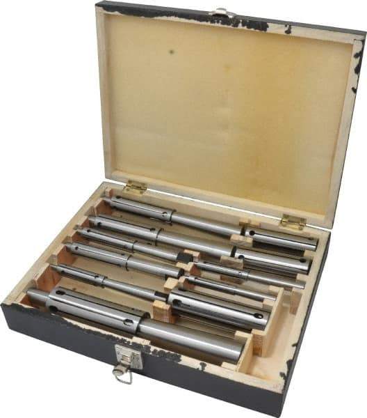Interstate - 1/2 to 2" Face Diam, Expanding Lathe Mandrel Set - 1/2 to 2" Grip, 8 Pieces - USA Tool & Supply