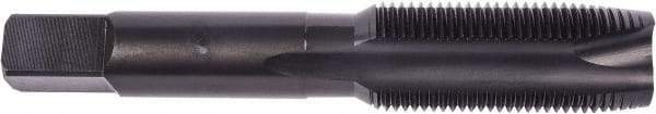 Union Butterfield - 1/4-20 UNC, 2 Flute, Oxide Finish, High Speed Steel Spiral Point Tap - Plug Chamfer, Right Hand Thread, 2-1/2" OAL, 1" Thread Length, 0.255" Shank Diam, 2B Class of Fit, Series 1985 - Exact Industrial Supply