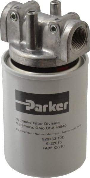 Parker - 3/4 NPTF, 10 Micron, Filter Assembly - Microglass - USA Tool & Supply