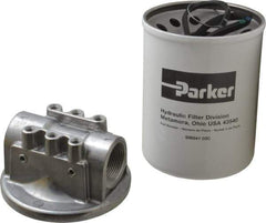 Parker - 1-1/4 NPTF, 3 Micron Filter Assembly - Cellulose - USA Tool & Supply