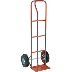 Wesco Industrial Products - 500 Lb Capacity 51" OAH Hand Truck - 7-1/2 x 14" Base Plate, D Handle, Steel, Full Pneumatic Wheels - USA Tool & Supply
