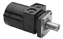 Parker - NPT Thread, 1/2" Port Size, 722 Max RPM, Bi Rotational, 4 Bolt Mount Hydraulic Motor - 1,800 Max psi, 13.9 Cu In Displacement, 180°F Max - USA Tool & Supply
