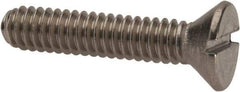 Value Collection - 1/4-20 UNC, 1-1/4" OAL Slotted Drive Machine Screw - Flat Head, Grade 316 Stainless Steel, Uncoated, Without Washer - USA Tool & Supply