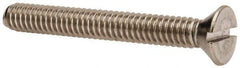 Value Collection - 1/4-20 UNC, 2" OAL Slotted Drive Machine Screw - Flat Head, Grade 316 Stainless Steel, Uncoated, Without Washer - USA Tool & Supply