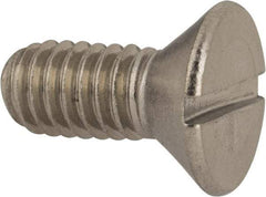 Value Collection - 5/16-18 UNC, 3/4" OAL Slotted Drive Machine Screw - Flat Head, Grade 316 Stainless Steel, Uncoated, Without Washer - USA Tool & Supply