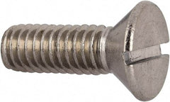 Value Collection - 5/16-18 UNC, 1" OAL Slotted Drive Machine Screw - Flat Head, Grade 316 Stainless Steel, Uncoated, Without Washer - USA Tool & Supply