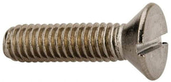 Value Collection - 5/16-18 UNC, 1-1/4" OAL Slotted Drive Machine Screw - Flat Head, Grade 316 Stainless Steel, Uncoated, Without Washer - USA Tool & Supply
