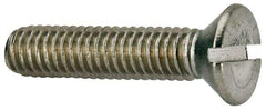 Value Collection - 5/16-18 UNC, 1-1/2" OAL Slotted Drive Machine Screw - Flat Head, Grade 316 Stainless Steel, Uncoated, Without Washer - USA Tool & Supply