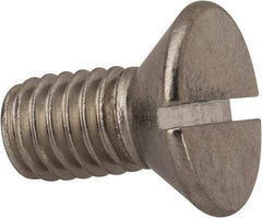 Value Collection - 3/8-16 UNC, 3/4" OAL Slotted Drive Machine Screw - Flat Head, Grade 316 Stainless Steel, Uncoated, Without Washer - USA Tool & Supply