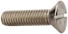 Value Collection - 3/8-16 UNC, 1-1/2" OAL Slotted Drive Machine Screw - Flat Head, Grade 316 Stainless Steel, Uncoated, Without Washer - USA Tool & Supply