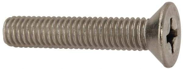 Value Collection - 3/8-16 UNC, 2" OAL Slotted Drive Machine Screw - Flat Head, Grade 316 Stainless Steel, Uncoated, Without Washer - USA Tool & Supply