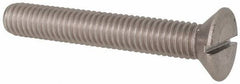 Value Collection - 3/8-16 UNC, 2-1/2" OAL Slotted Drive Machine Screw - Flat Head, Grade 316 Stainless Steel, Uncoated, Without Washer - USA Tool & Supply
