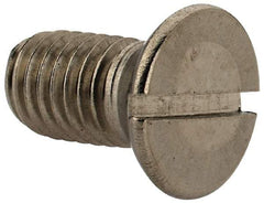 Value Collection - 1/2-13 UNC, 1" OAL Slotted Drive Machine Screw - Flat Head, Grade 316 Stainless Steel, Uncoated, Without Washer - USA Tool & Supply