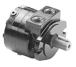 Parker - SAE Thread, 7/8-14" Port Size, 437 Max RPM, Bi Rotational, SAE A Mount Hydraulic Motor - 2,250 Max psi, 12.9 Cu In Displacement, 180°F Max - USA Tool & Supply