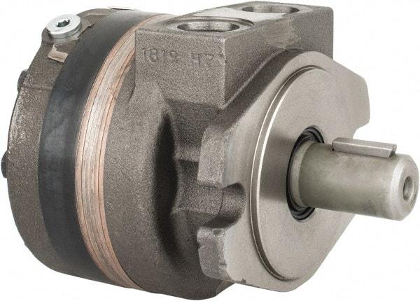 Parker - SAE Thread, 7/8-14" Port Size, 858 Max RPM, Bi Rotational, SAE A Mount Hydraulic Motor - 2,500 Max psi, 3.6 Cu In Displacement, 180°F Max - USA Tool & Supply